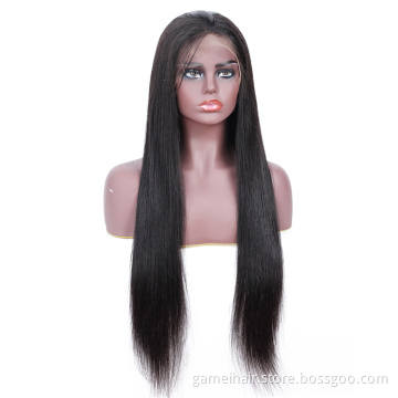 Malaysian Straight Human Hair Lace Front Wig For Black Women Natural Cuticle Aligned Human Hair 13X4 Lace Frontal Pre Plucked